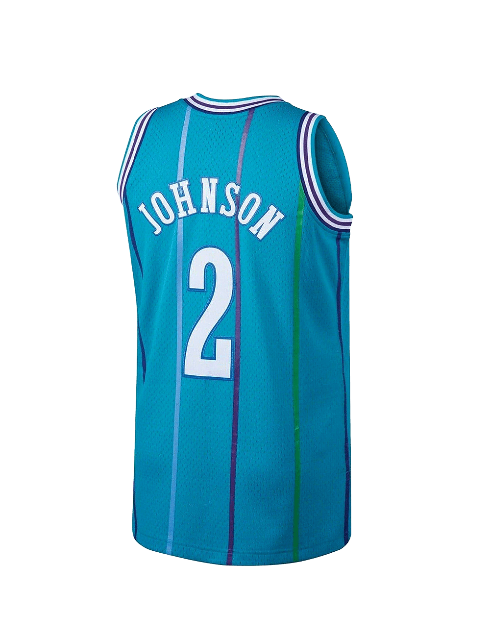 Mitchell And Ness Jerseys Larry Johnson Charlotte Hornets Mitchell & Ness NBA 92-93 Road HWC Swingman Jersey - Teal