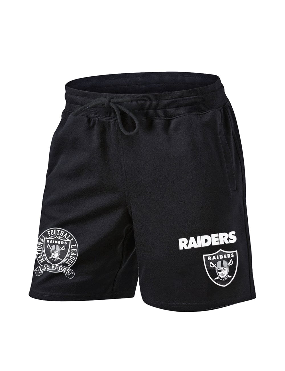 Majestic Athletic Shorts Las Vegas Raiders Majestic NFL Classic Graphic Fleece Shorts - Faded Black