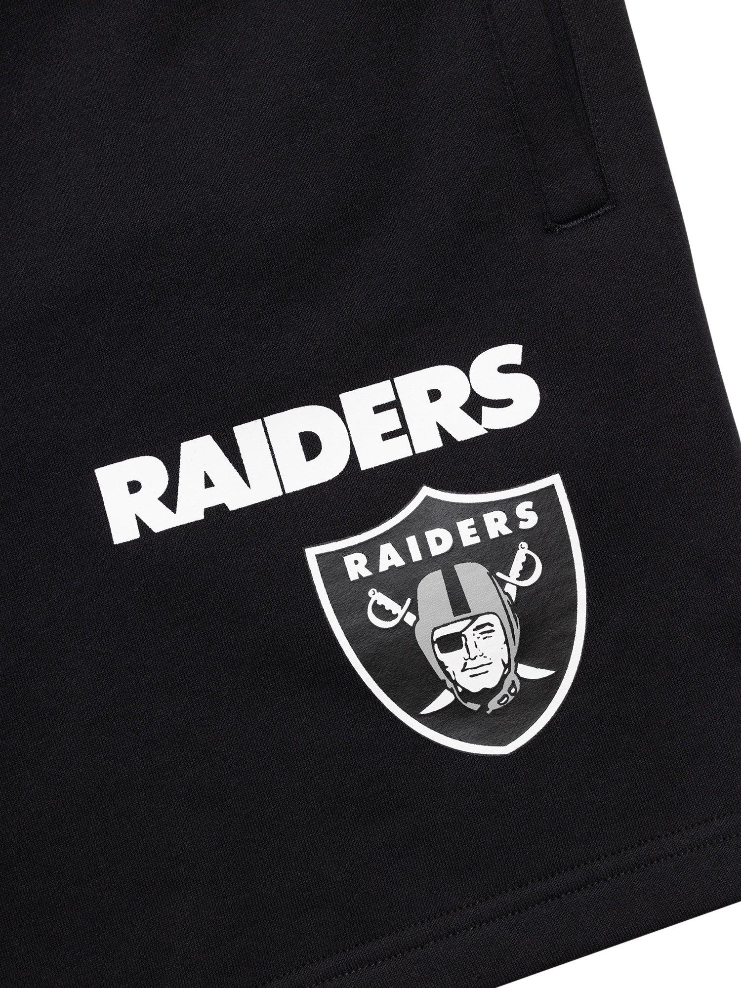 Majestic Athletic Shorts Las Vegas Raiders Majestic NFL Classic Graphic Fleece Shorts - Faded Black
