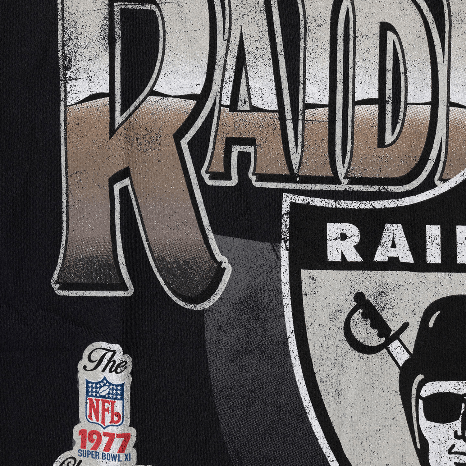 Mitchell And Ness T-Shirts Las Vegas Raiders Mitchell & Ness NFL 77 AFC Vintage Muscle T-Shirt - Faded Black