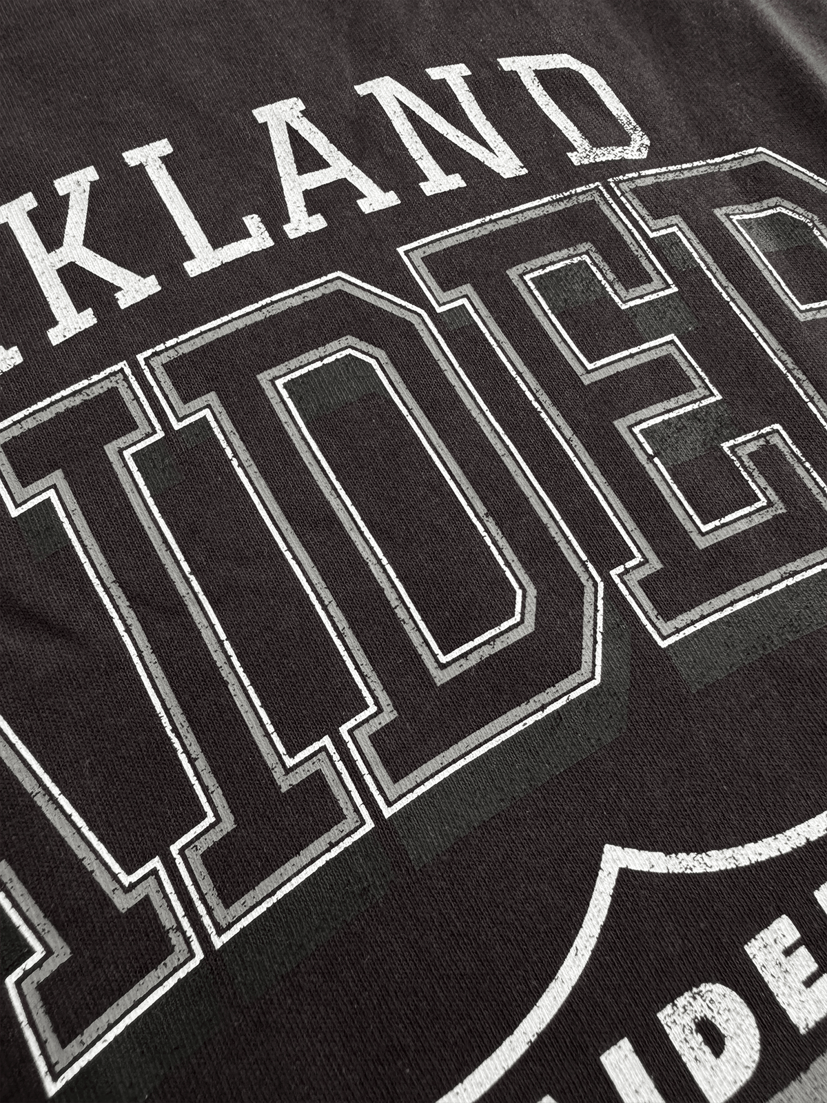 Mitchell And Ness T-Shirts Las Vegas Raiders Mitchell & Ness NFL Arch Boxy Vintage Muscle T-Shirt - Faded Black