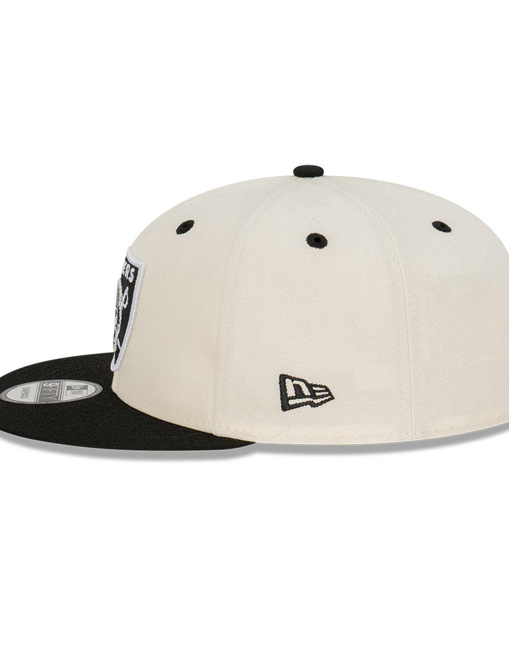New Era Caps Las Vegas Raiders New Era NFL 2 Tone 9FIFTY Snapback Hat - Chrome White