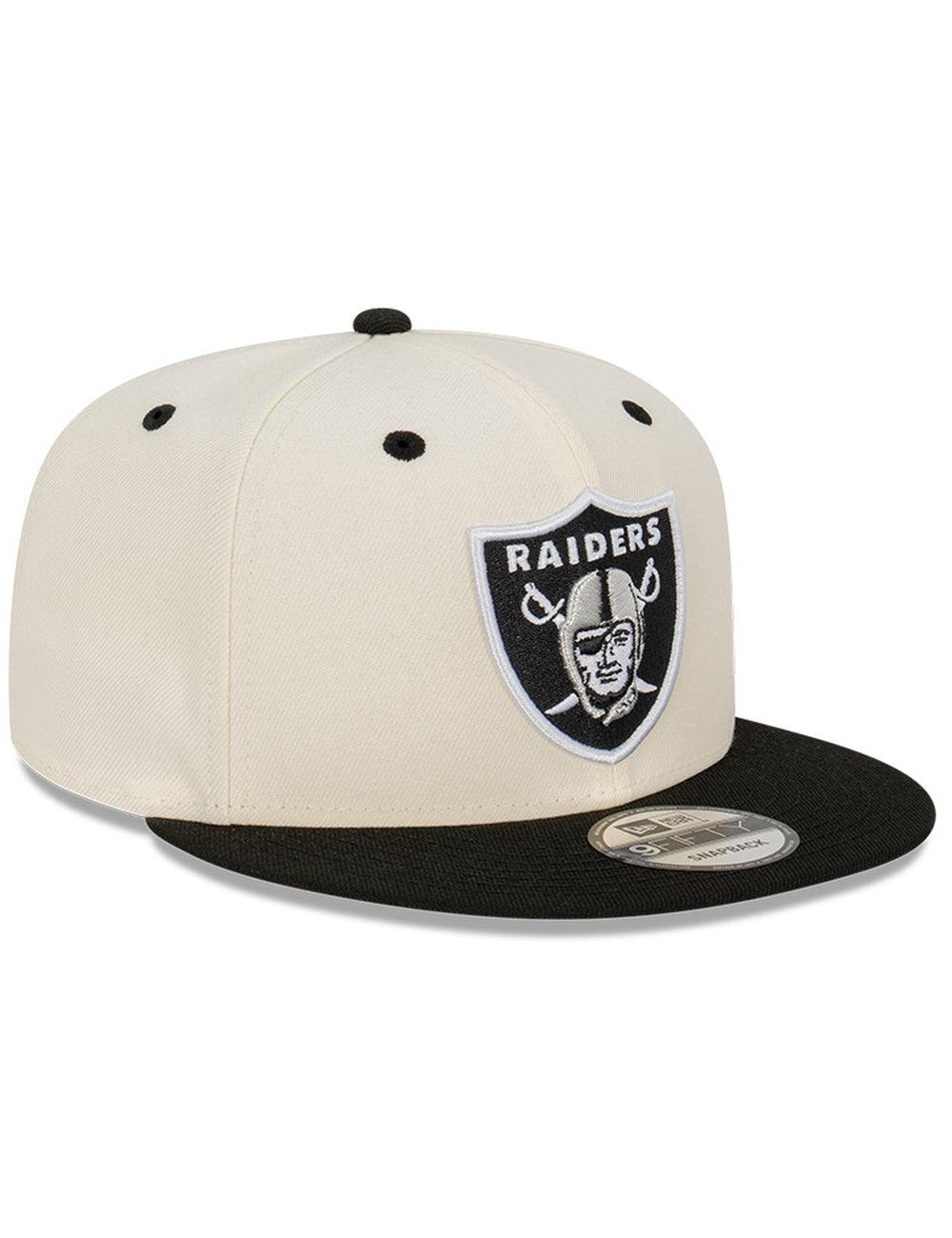 New Era Caps Las Vegas Raiders New Era NFL 2 Tone 9FIFTY Snapback Hat - Chrome White