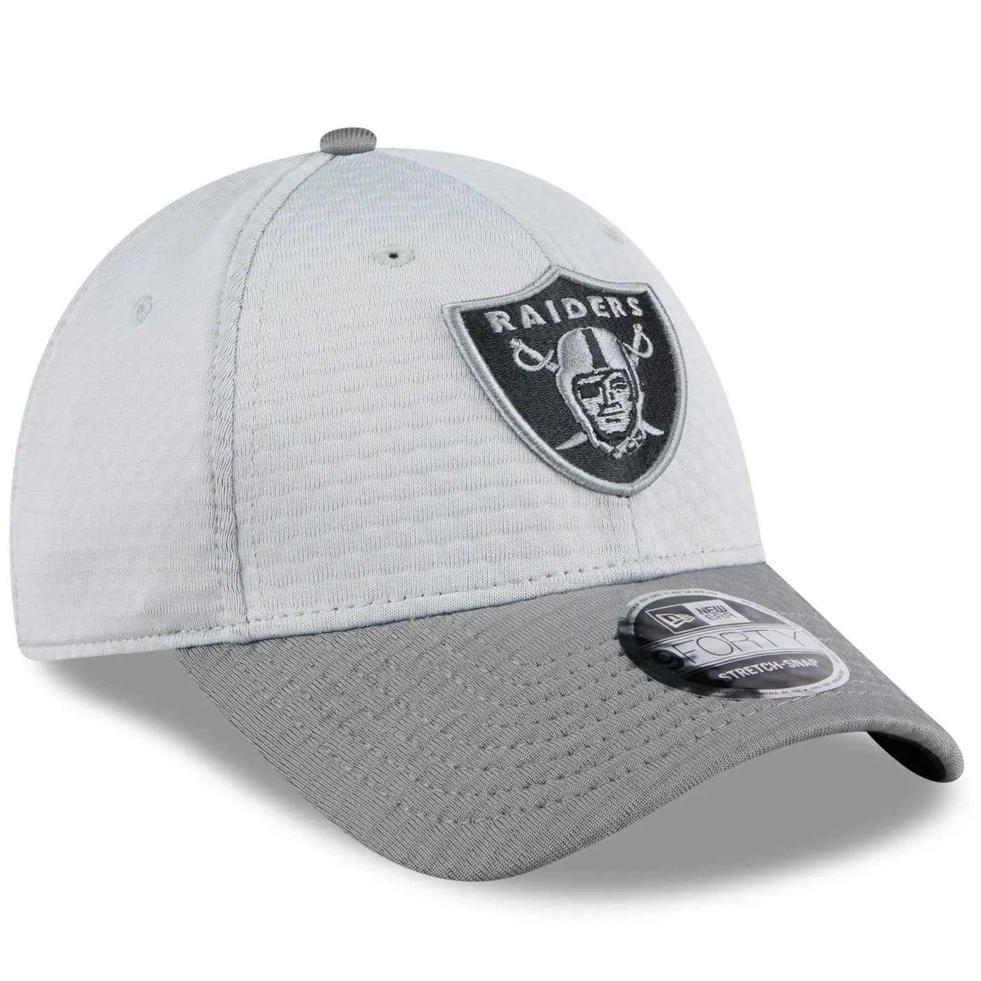 New Era Caps Las Vegas Raiders New Era NFL 24 Training 9FORTY Stretch-Snapback Hat - Grey