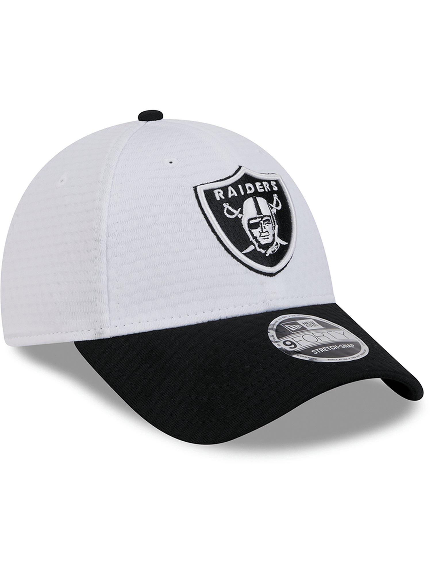 New Era Caps Las Vegas Raiders New Era NFL 24 Training 9FORTY Stretch-Snapback Hat - White