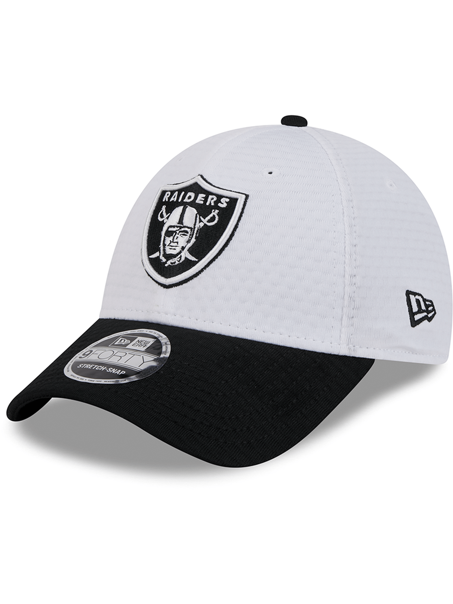 New Era Caps Las Vegas Raiders New Era NFL 24 Training 9FORTY Stretch-Snapback Hat - White