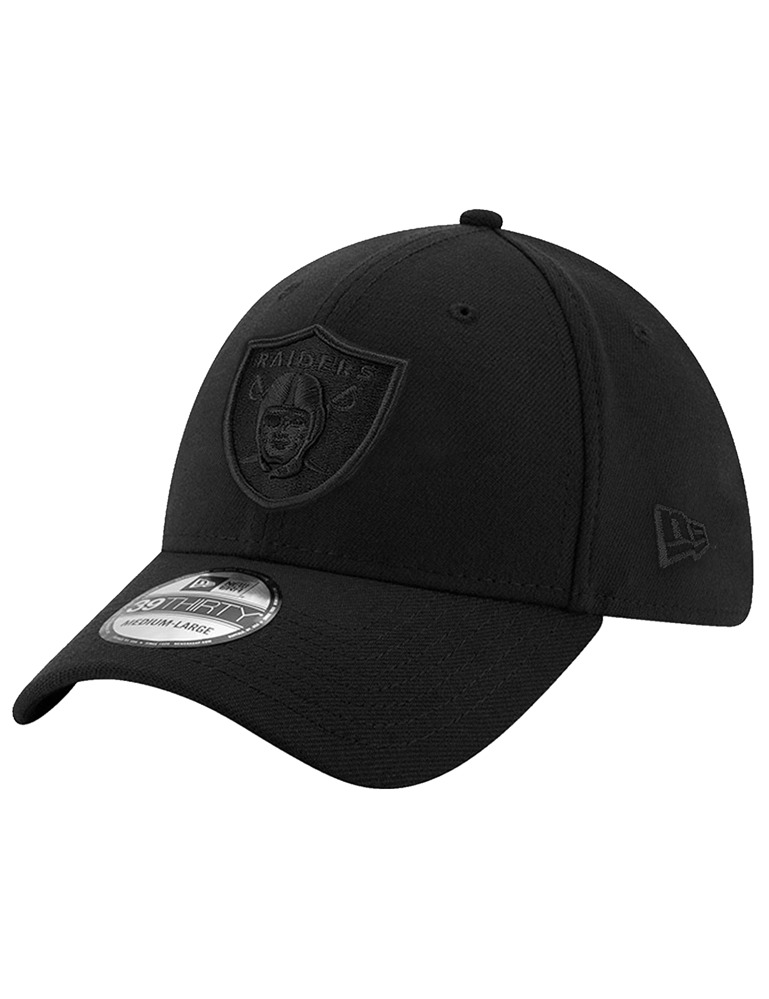 New Era Caps Las Vegas Raiders New Era NFL Black On Black 39THIRTY Stretch-Fit Hat - Black