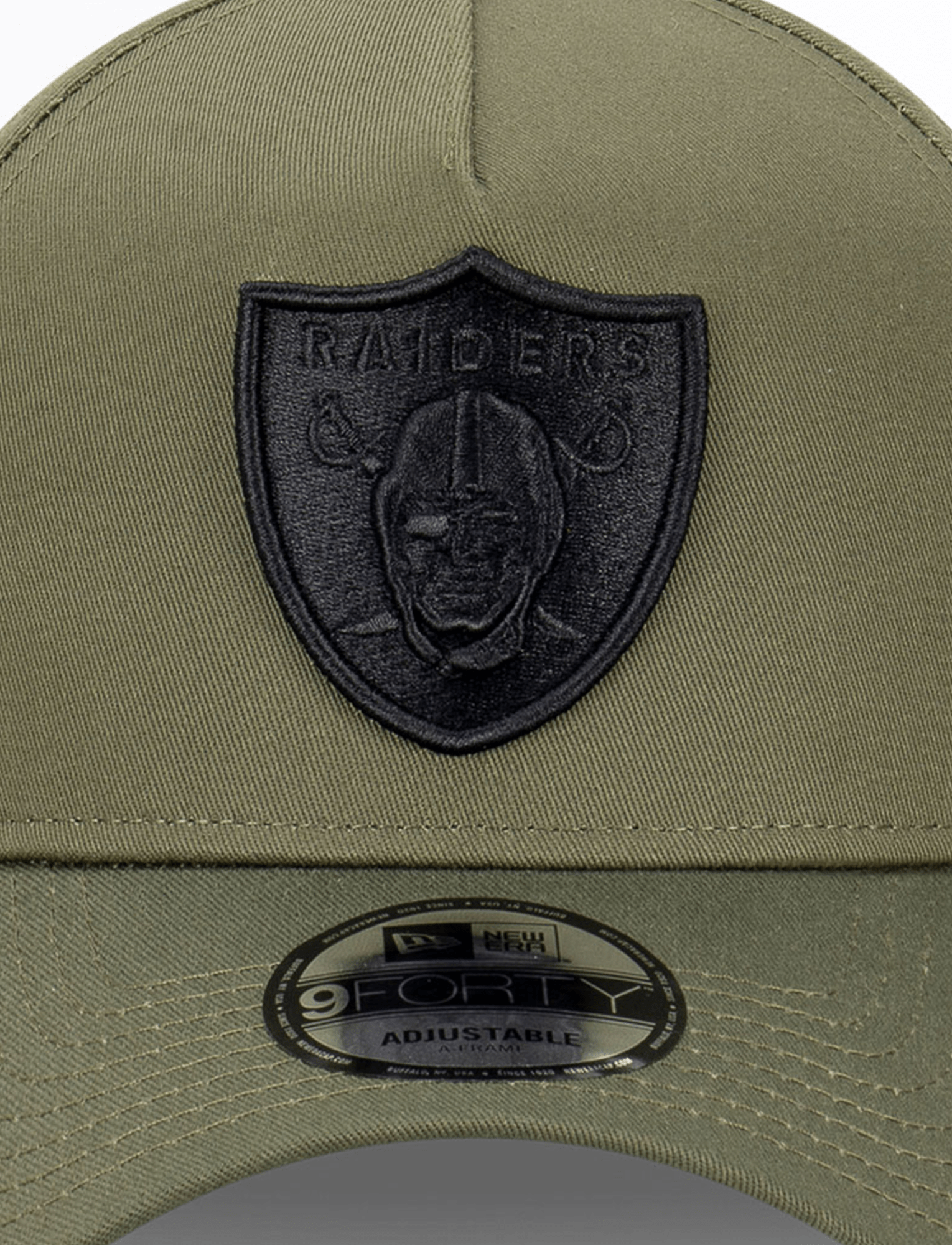 New Era Caps Las Vegas Raiders New Era NFL Black Tonal 9FORTY A-Frame Snapback Hat - Olive