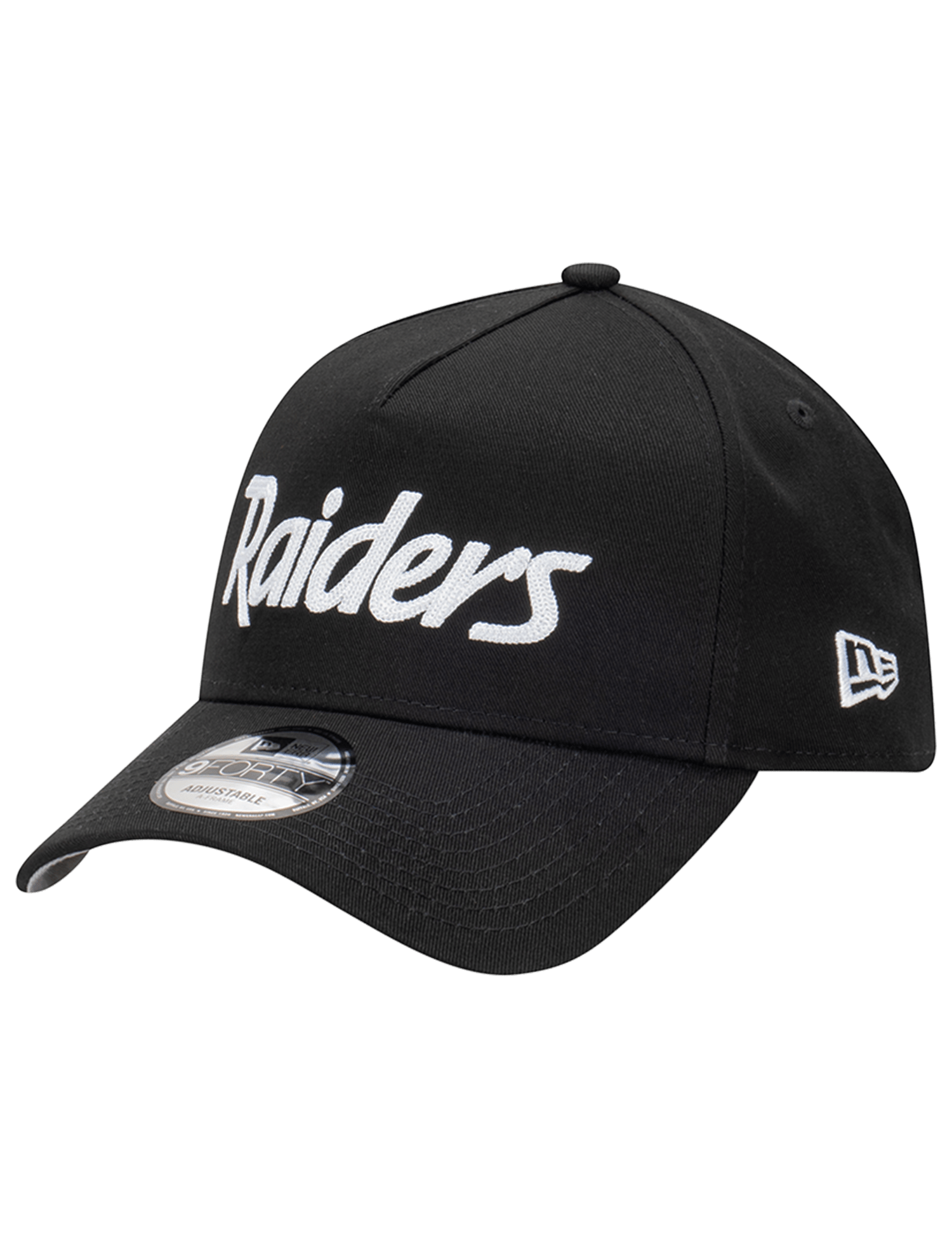 New Era Caps Las Vegas Raiders New Era NFL Chain Script 9FORTY A-Frame Snapback Hat - Black