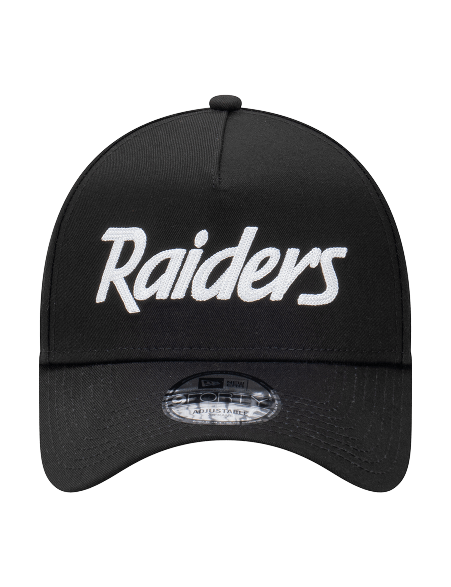 New Era Caps Las Vegas Raiders New Era NFL Chain Script 9FORTY A-Frame Snapback Hat - Black