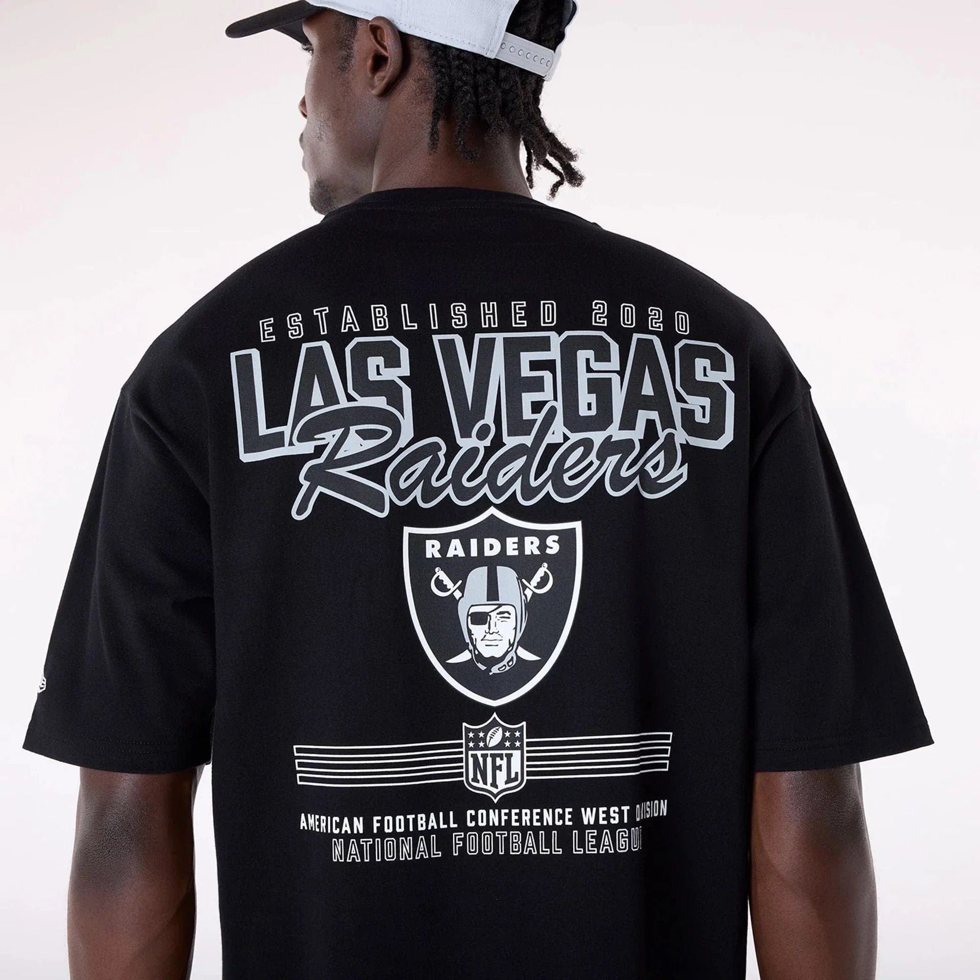 New Era T-Shirts Las Vegas Raiders New Era NFL Graphic Hit Oversized T-Shirt - Black