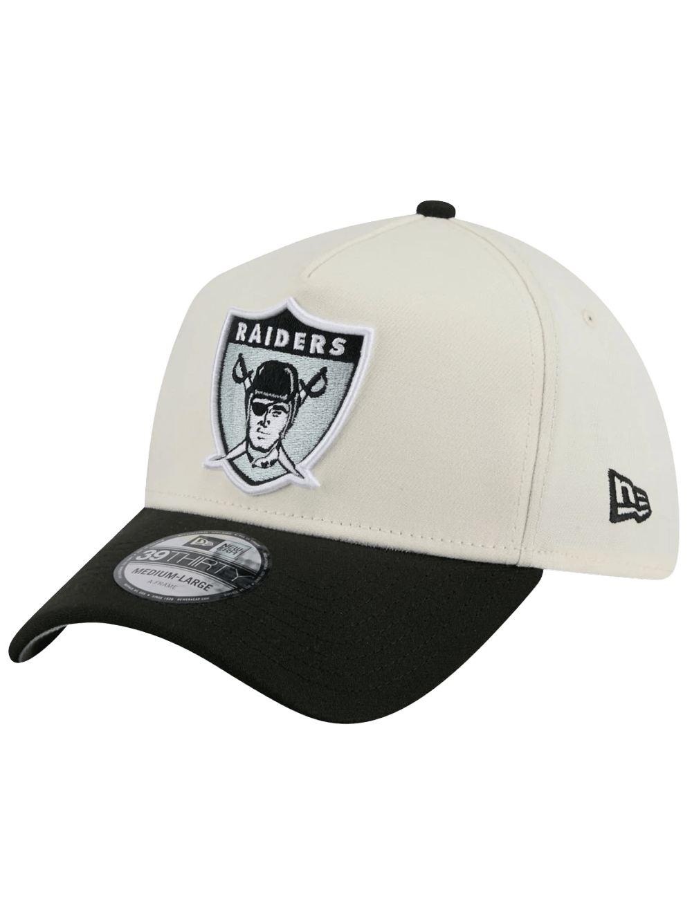 New Era Caps Las Vegas Raiders New Era NFL Historic 39THIRTY A-Frame Stretch-Fit Hat - Chrome