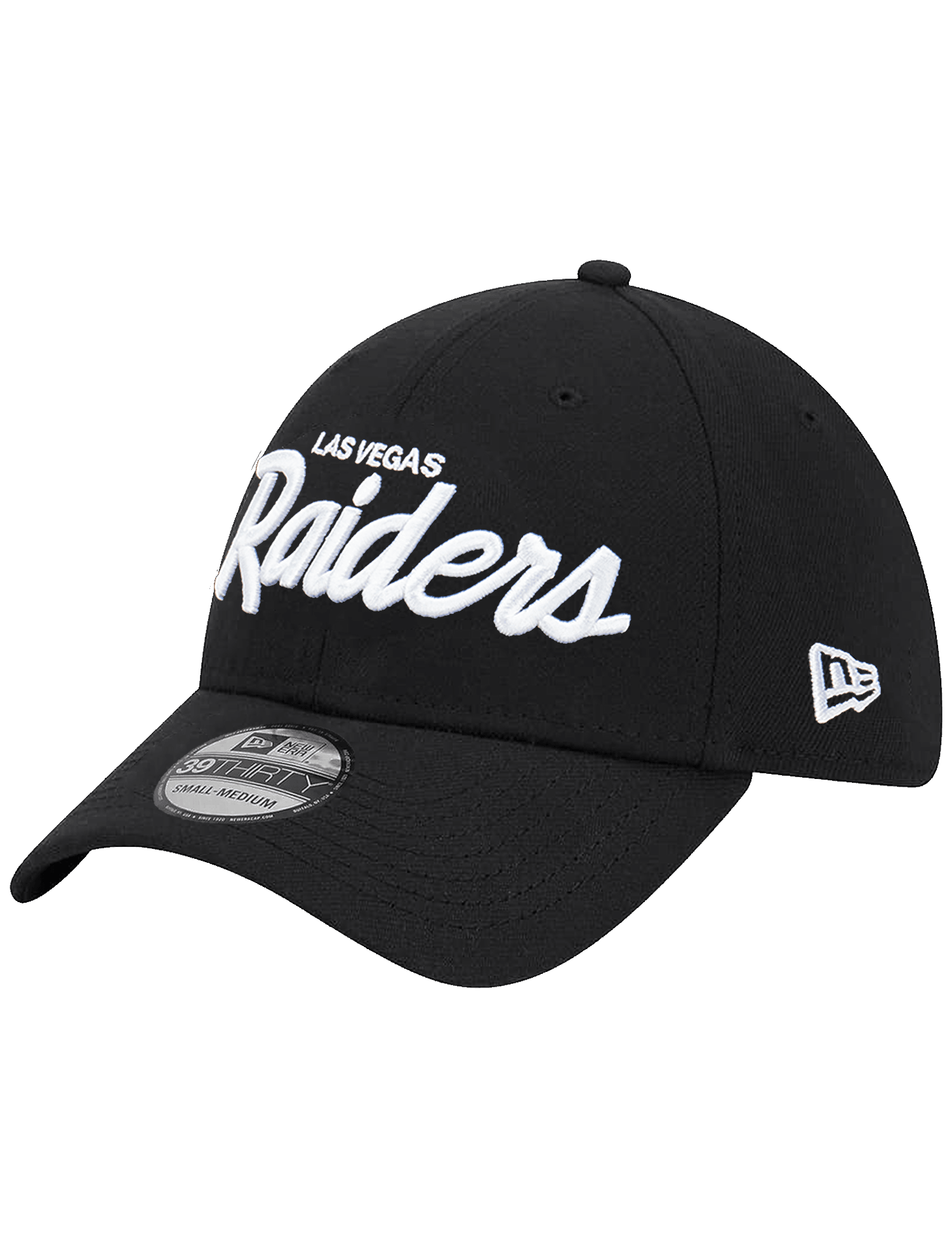 New Era Caps Las Vegas Raiders New Era NFL Script 39THIRTY Stretch-Fit Hat - Black