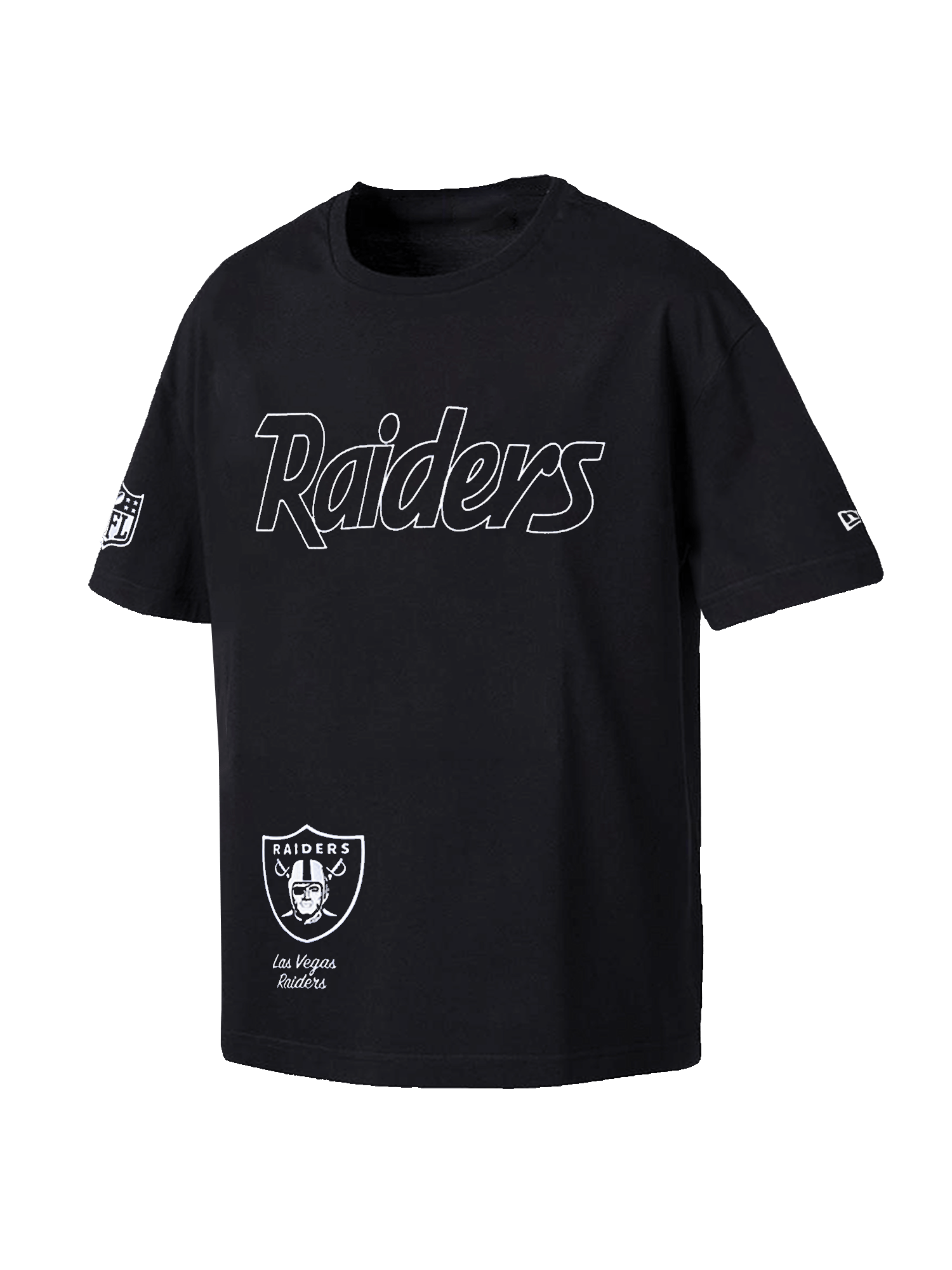 New Era T-Shirts Las Vegas Raiders New Era NFL Script Graded Oversized T-Shirt - Black