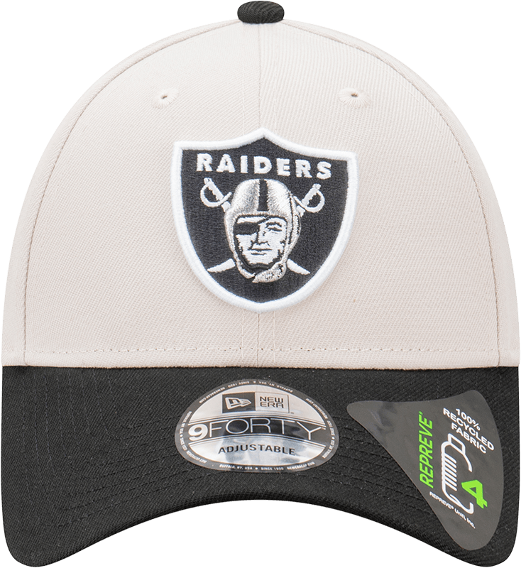 New Era Caps Las Vegas Raiders New Era NFL Team 2 Tone Repreve 9FORTY Strapback Hat - Stone