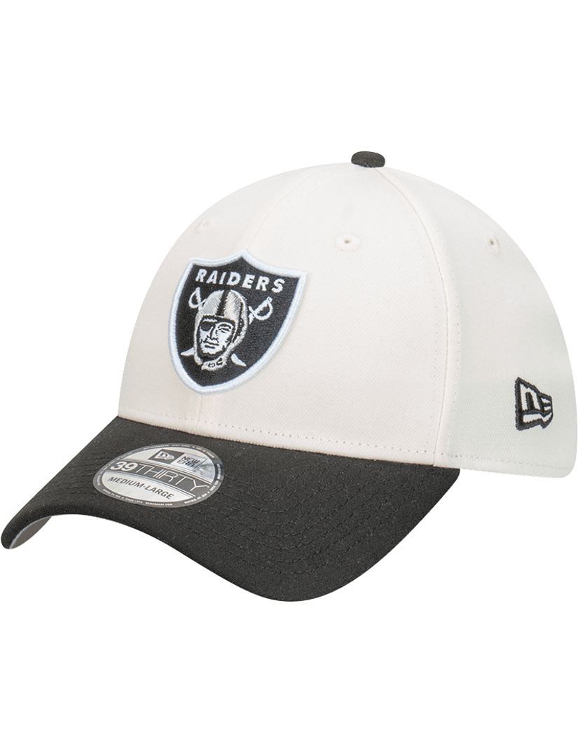 New Era Caps Las Vegas Raiders New Era NFL Team 2T 39THIRTY Stretch-Fit Hat - Chrome