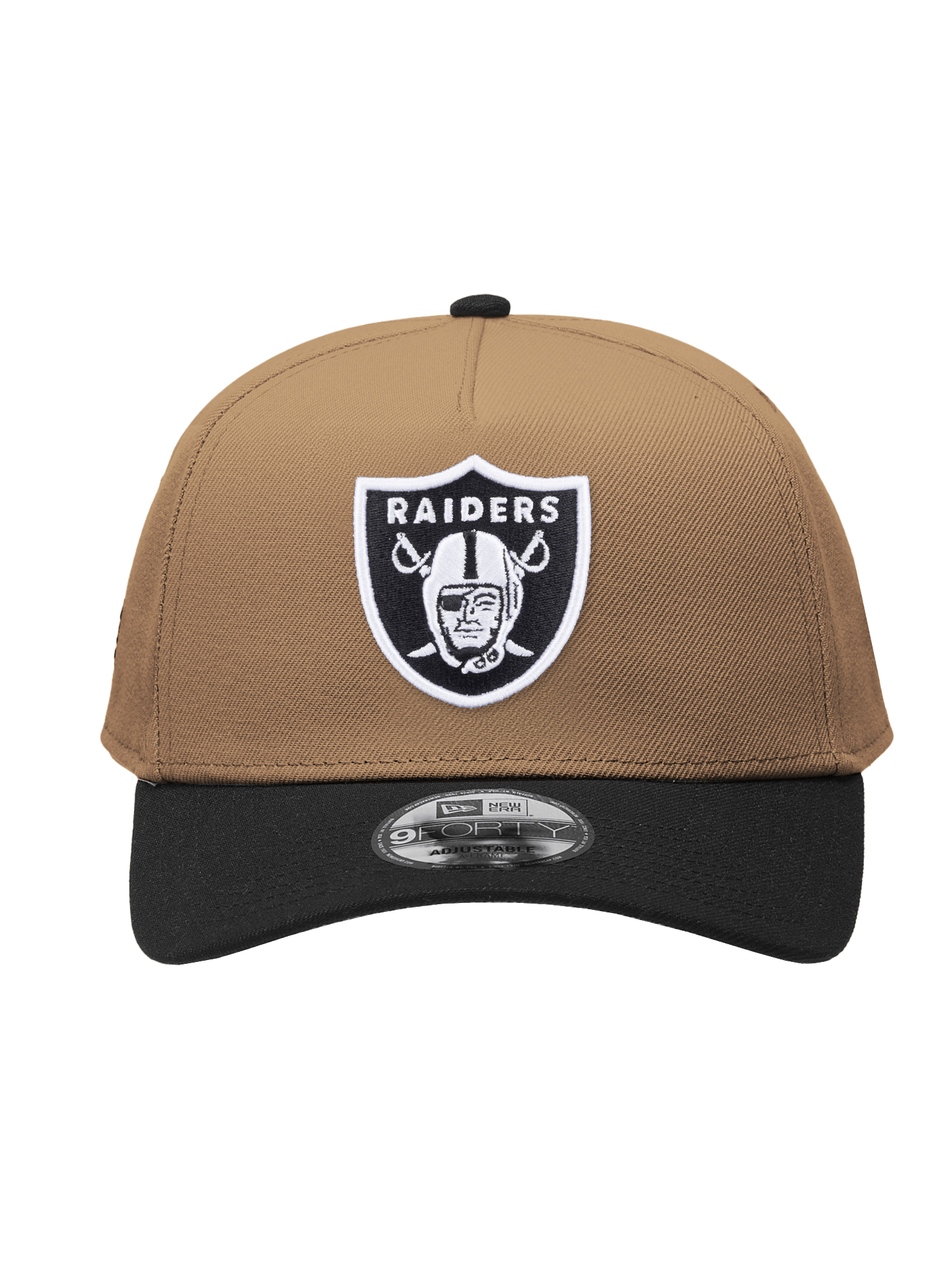 New Era Caps Las Vegas Raiders New Era NFL Team 2T 9FORTY A-Frame Snapback Hat - Khaki