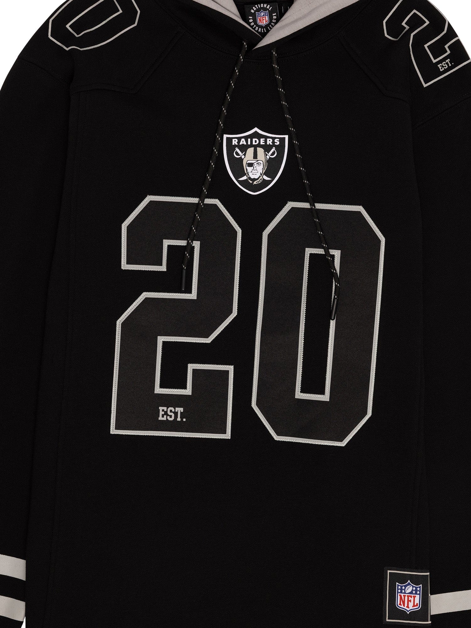 NFL Branded Jumpers Las Vegas Raiders NFL Foundation Panel Hoodie Jumper - Black