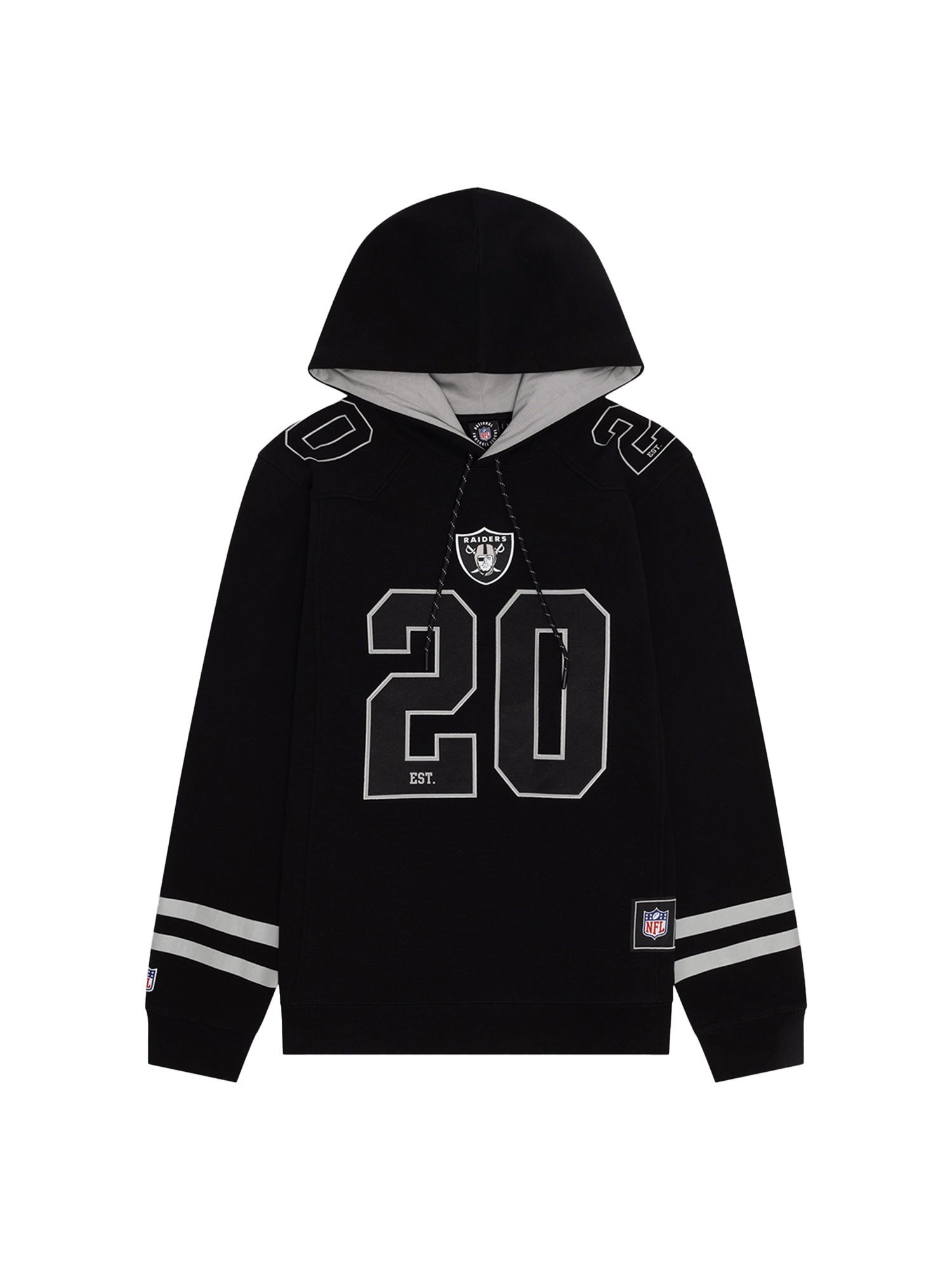 NFL Branded Jumpers Las Vegas Raiders NFL Foundation Panel Hoodie Jumper - Black