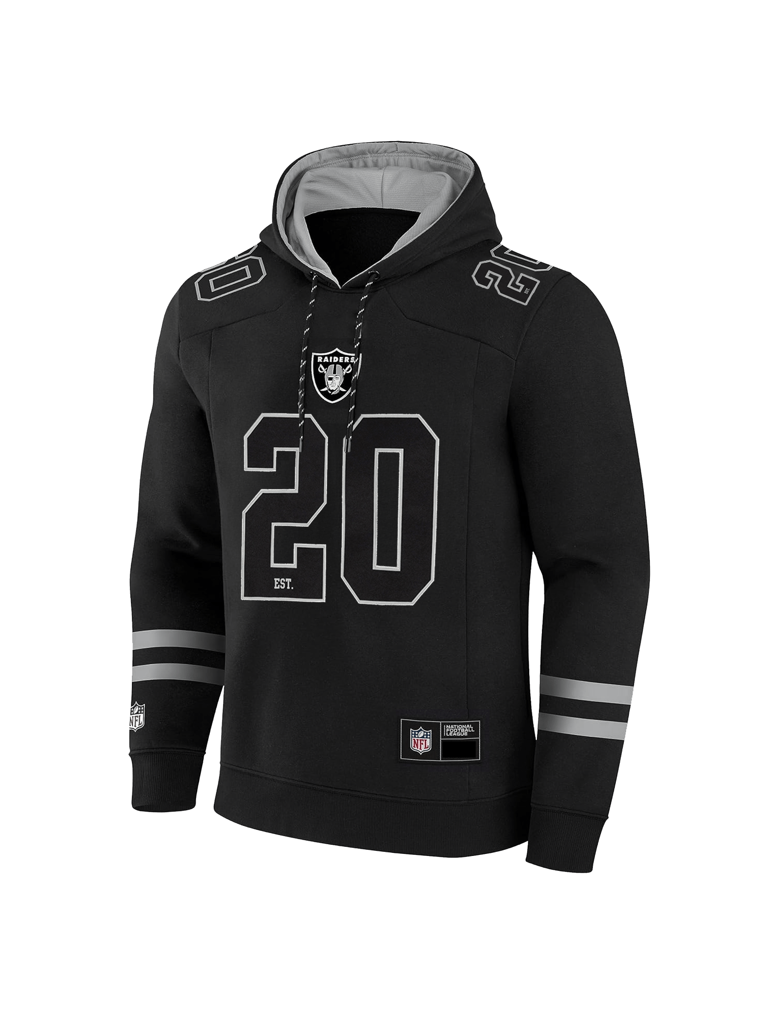 NFL Branded Jumpers Las Vegas Raiders NFL Foundation Panel Hoodie Jumper - Black