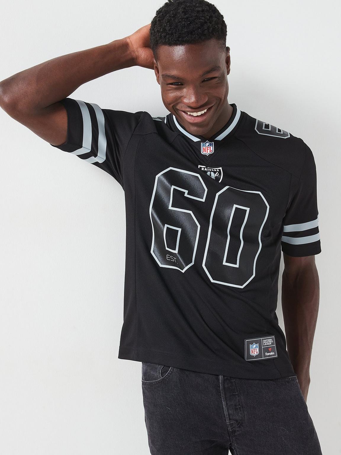 NFL Branded Jerseys Las Vegas Raiders NFL Foundation Replica Mesh Jersey - Black