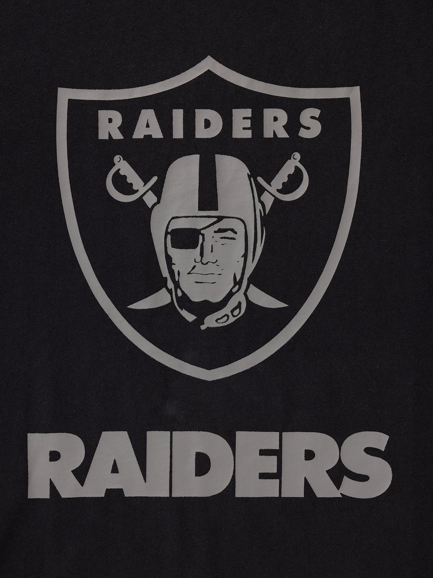 Majestic Athletic T-Shirts Las Vegas Raiders NFL Tonal Team Crest Vintage T-Shirt - Faded Black