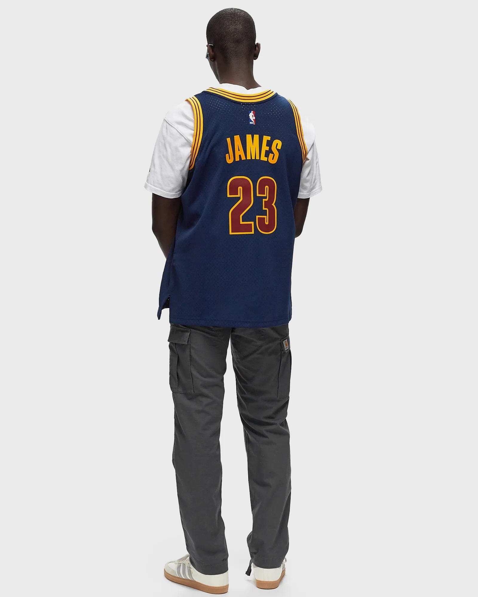 Mitchell And Ness Jerseys LeBron James Cleveland Cavaliers Mitchell & Ness NBA 15-16 Alt HWC Swingman Jersey - Navy