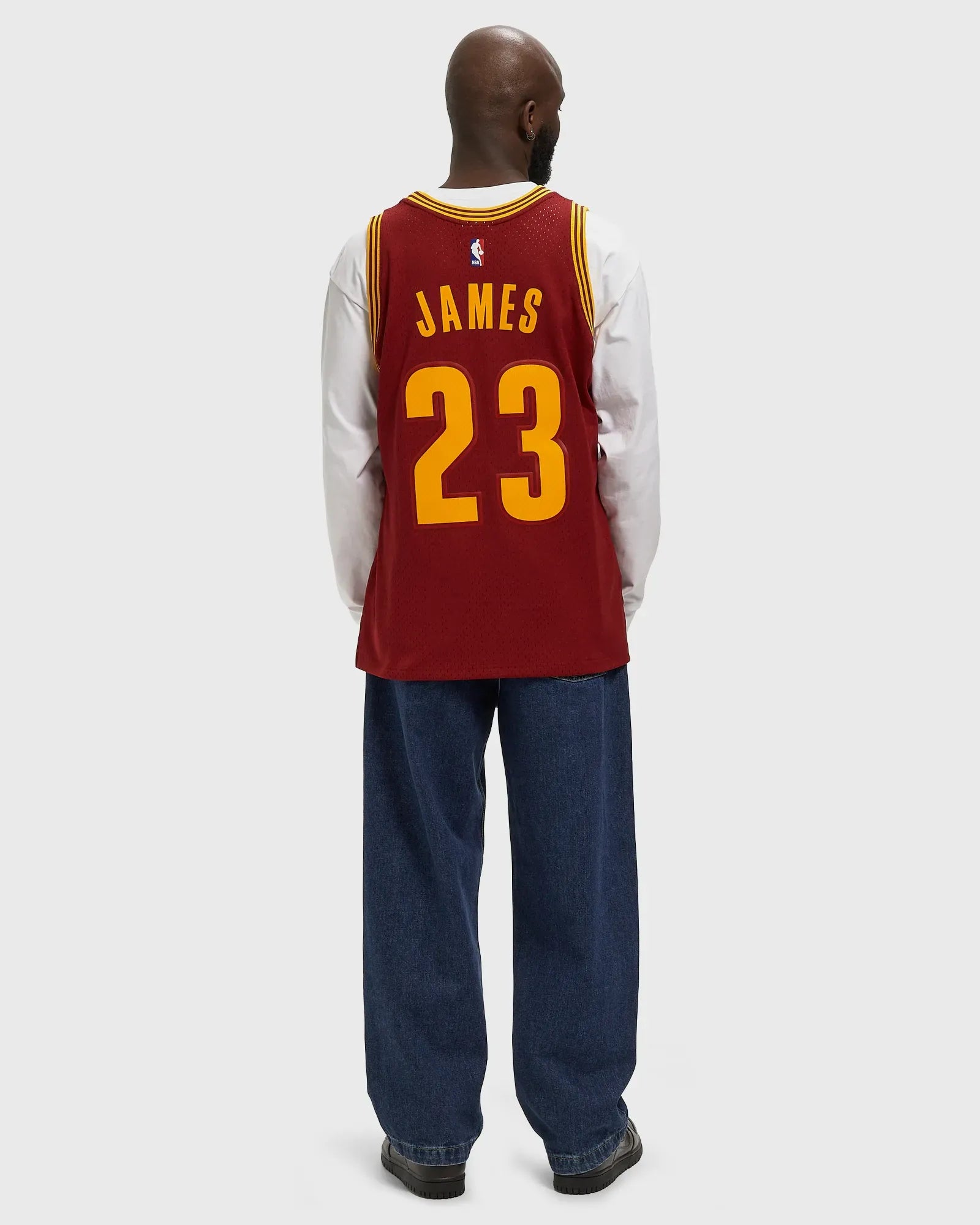 Mitchell And Ness Jerseys LeBron James Cleveland Cavaliers Mitchell & Ness NBA 15-16 Road HWC Swingman Jersey - Wine