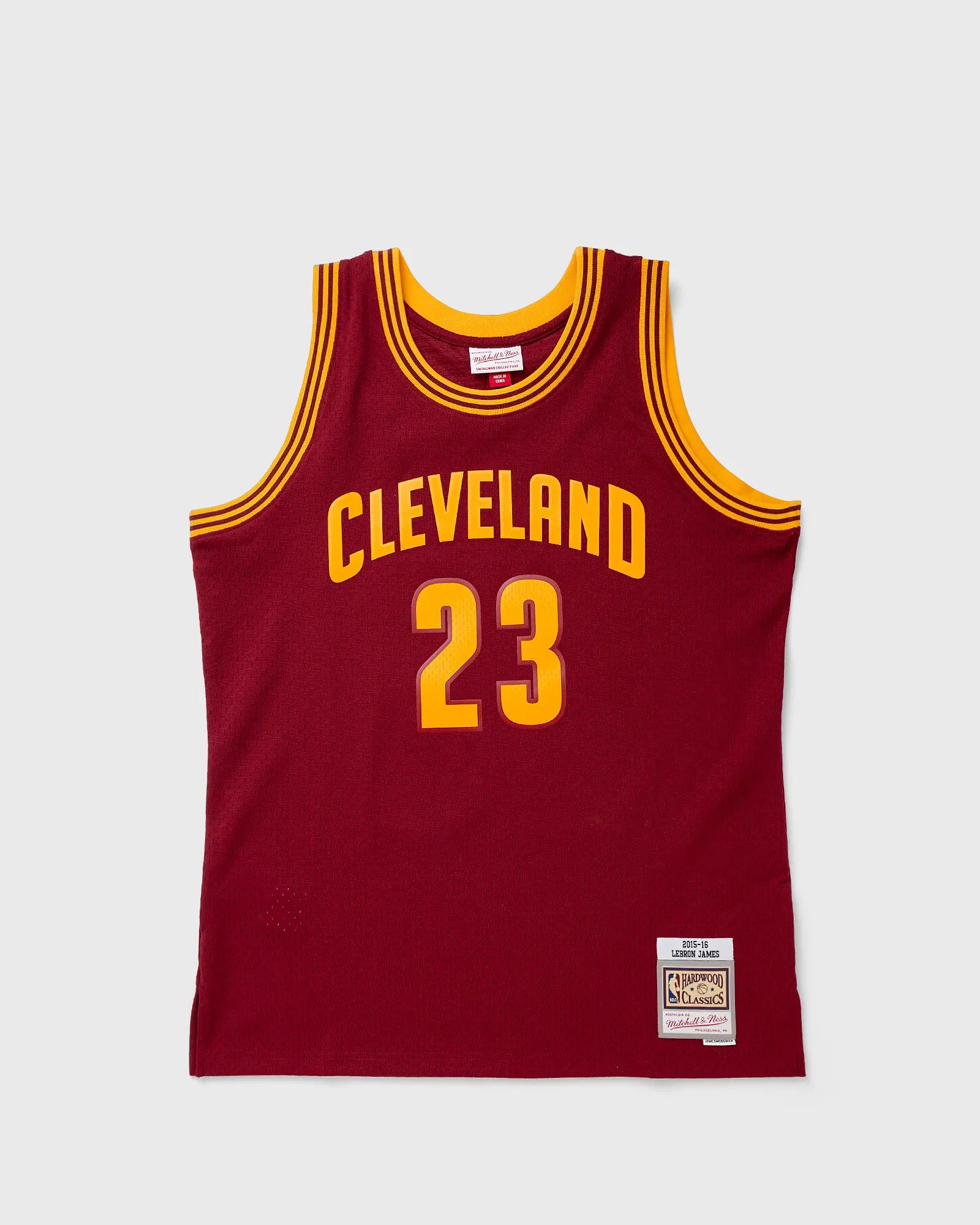Mitchell And Ness Jerseys LeBron James Cleveland Cavaliers Mitchell & Ness NBA 15-16 Road HWC Swingman Jersey - Wine