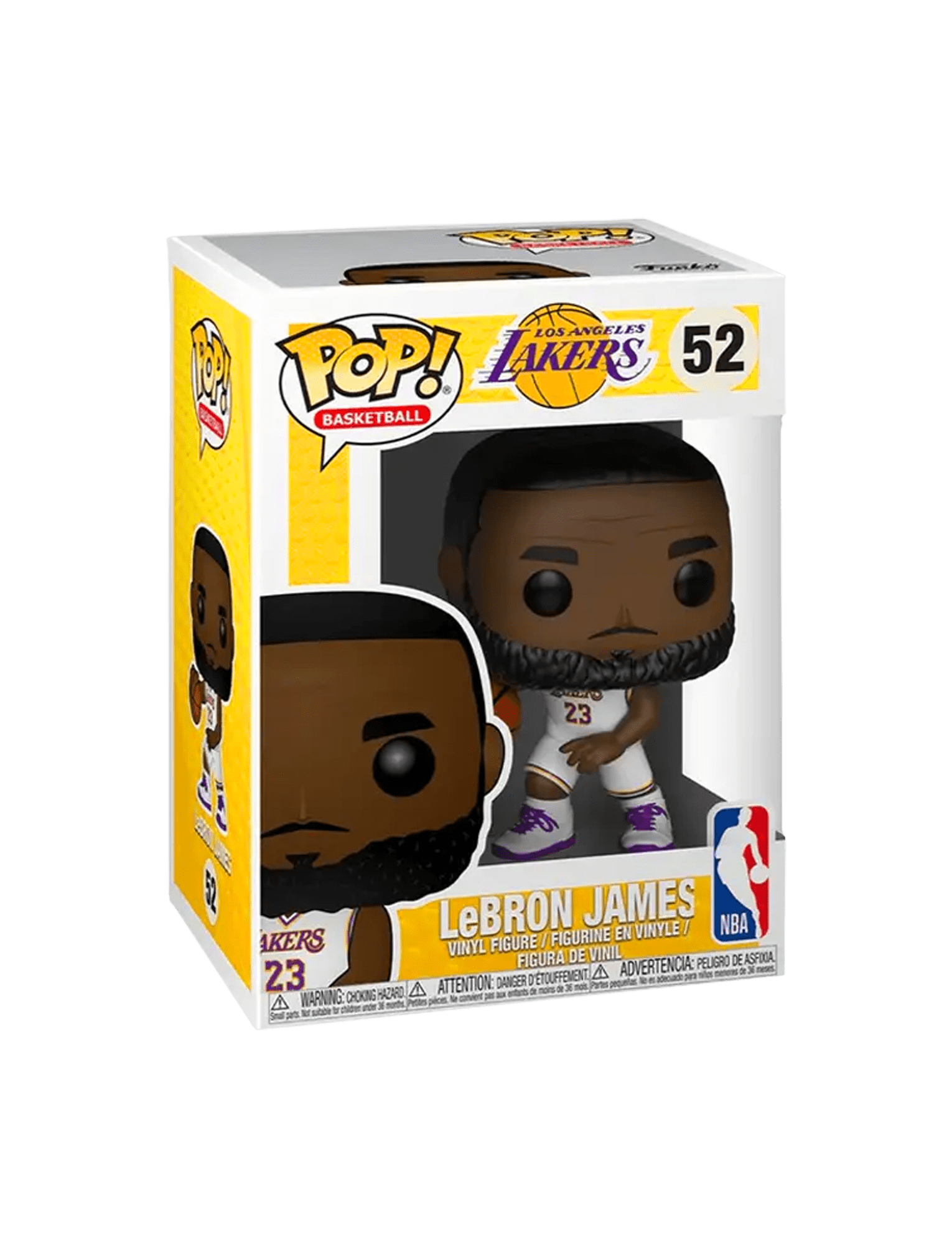 Funko Figures LeBron James Los Angeles Lakers Funko NBA Pop 52 Figure - White