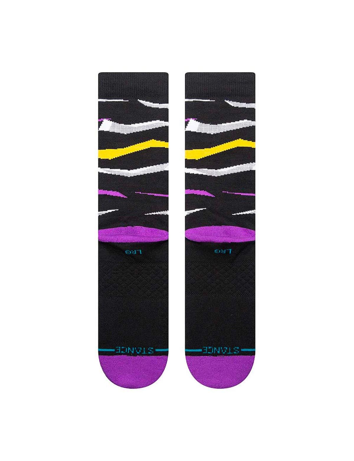 Stance Socks Large (9-12 US) LeBron James Los Angeles Lakers Stance NBA Faxed Crew Socks - Black