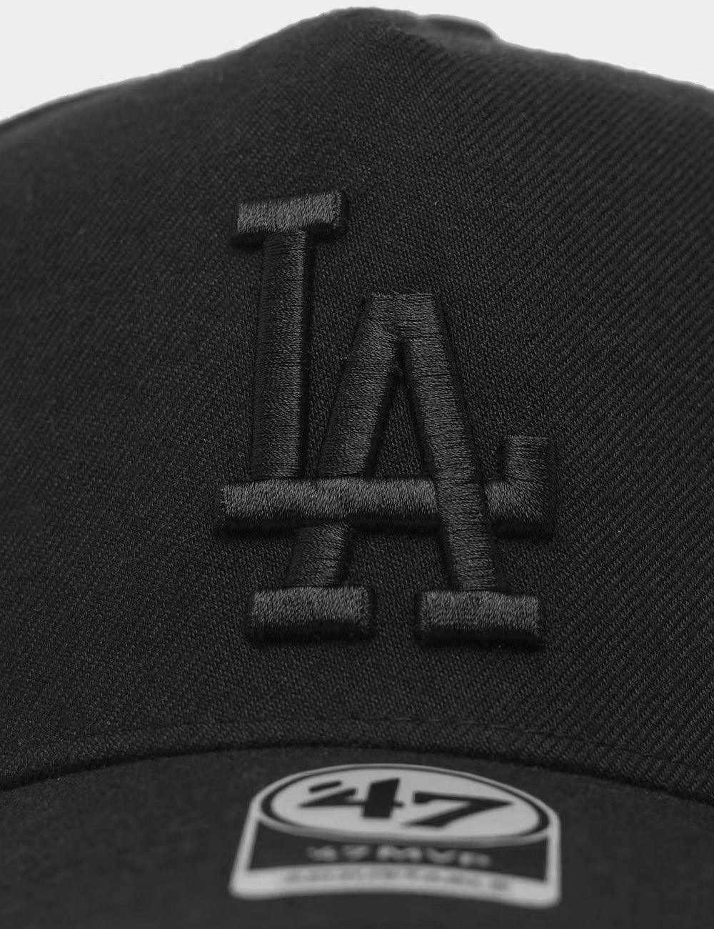 47 Brand Caps Los Angeles Dodgers '47 MLB Black On Black MVP DT Snapback Hat
