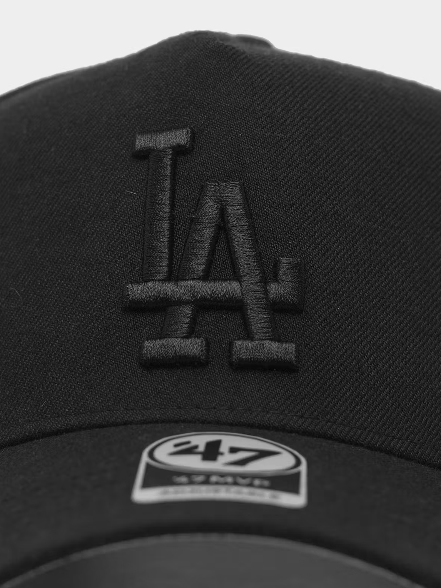 47 Brand Caps Los Angeles Dodgers '47 MLB Black On Black MVP DT Snapback Hat - Black