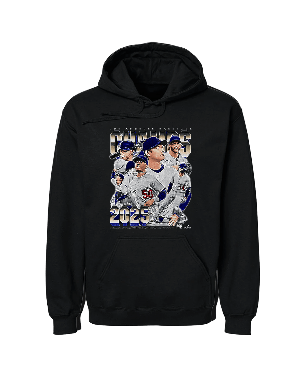 500 Level Jumpers Los Angeles Dodgers 500 Level MLB 2025 Champs Group Hoodie Jumper - Black
