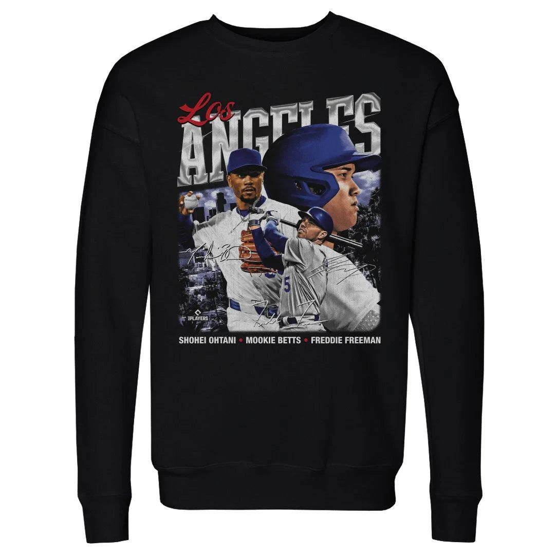 500 Level Jumpers Los Angeles Dodgers 500 Level MLB Trio Crew Jumper - Black