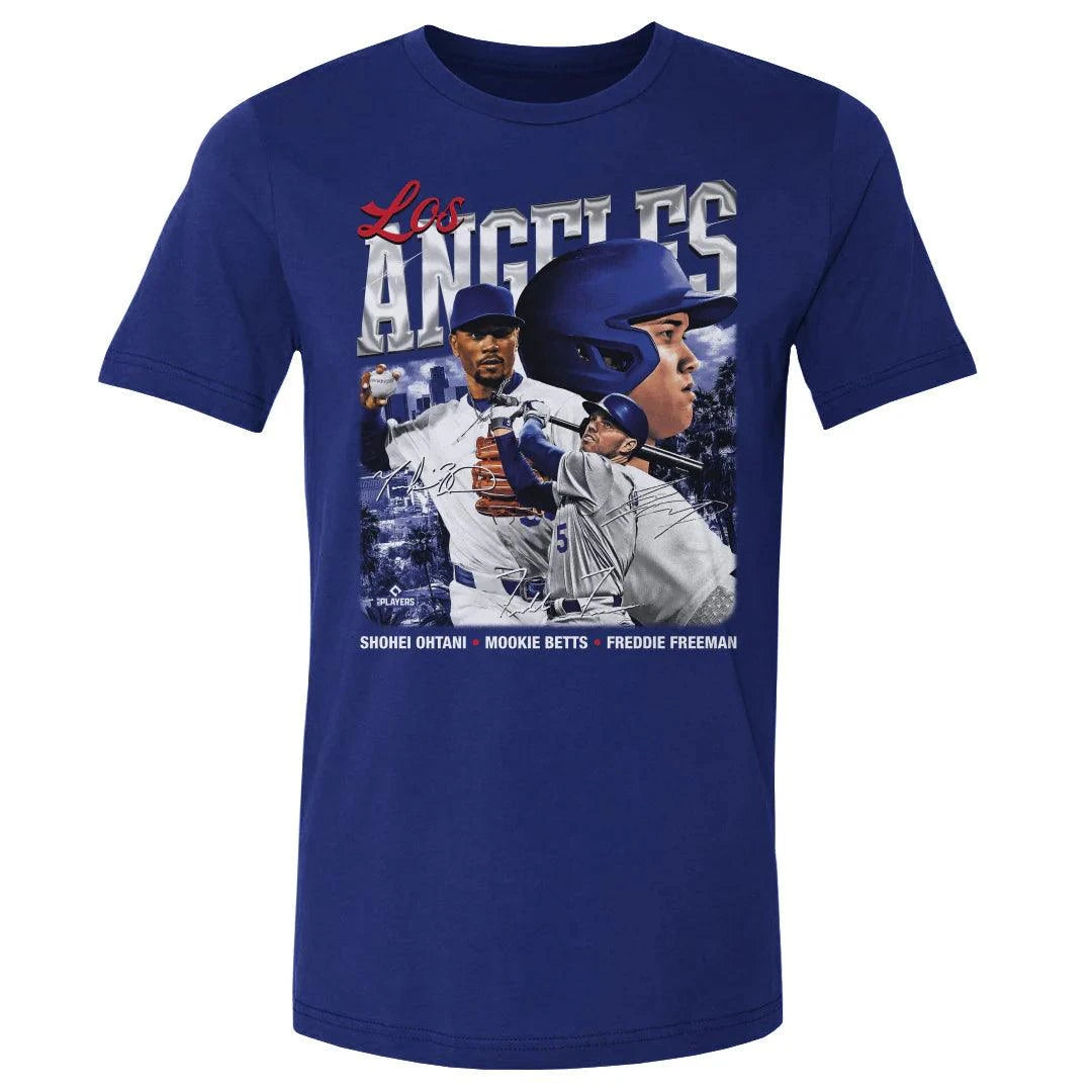 500 Level T-Shirts Los Angeles Dodgers 500 Level MLB Trio T-Shirt - Blue