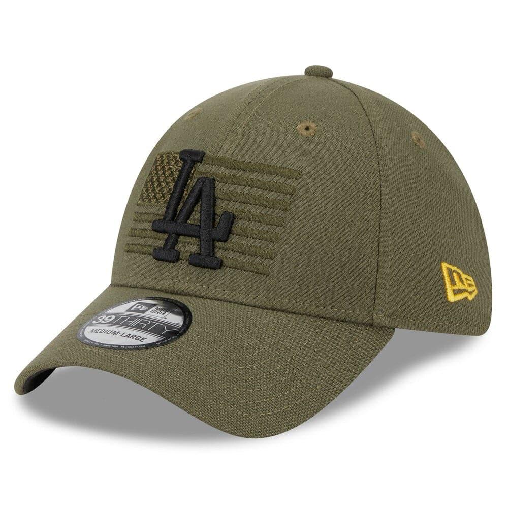 New Era Caps Los Angeles Dodgers New Era MLB 2023 Armed Forces 39THIRTY Stretch-Fit Hat - Army