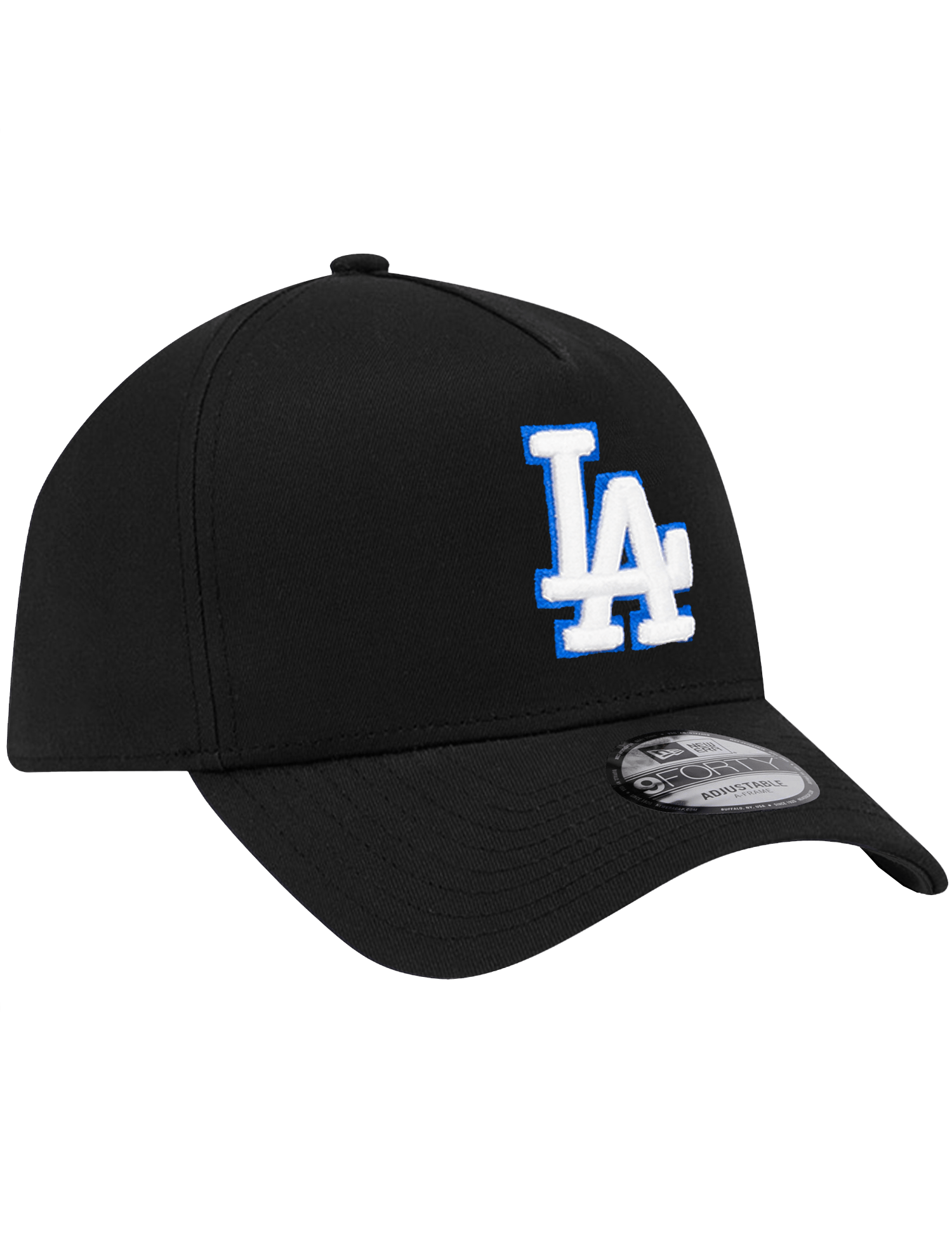New Era Caps Los Angeles Dodgers New Era MLB 9FORTY Royal Outline A-Frame Snapback Hat - Black