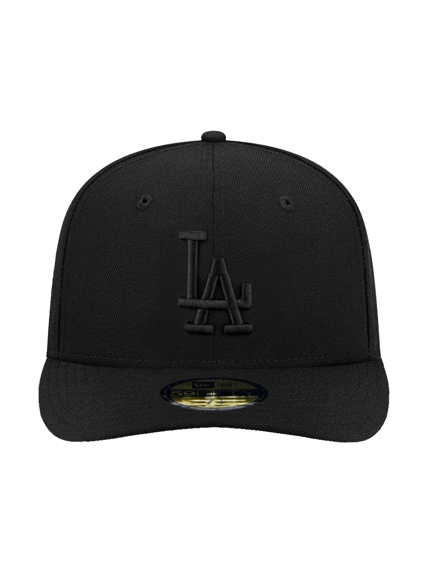 New Era Caps Los Angeles Dodgers New Era MLB Black On Black 59FIFTY Pre-Curved Fitted Hat - Black