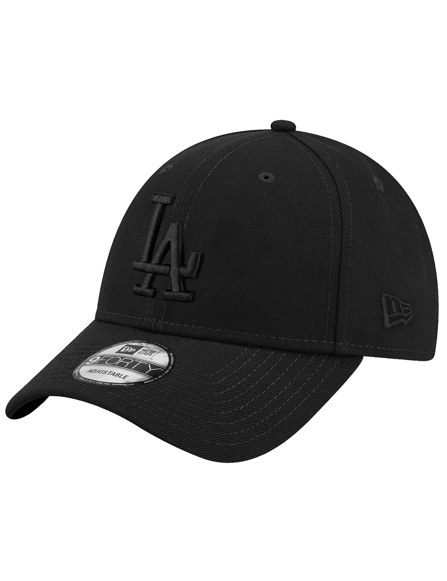 New Era Caps Los Angeles Dodgers New Era MLB Black On Black 9FORTY Strapback Hat