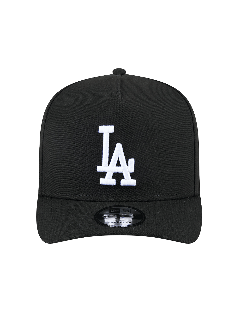 New Era Caps Los Angeles Dodgers New Era MLB Black White 9FIFTY Pre-Curved A-Frame Snapback Hat