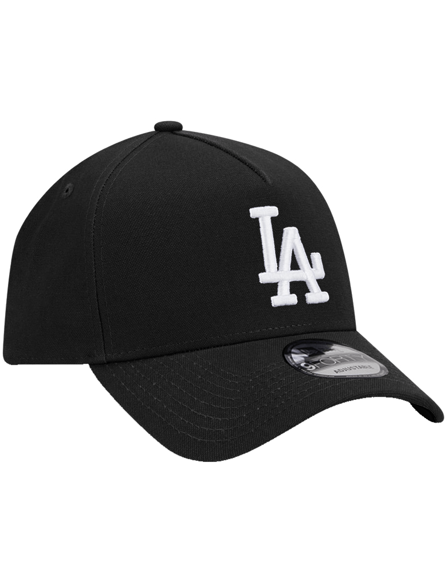 New Era Caps Los Angeles Dodgers New Era MLB Black White 9FORTY A-Frame Snapback Hat - Black
