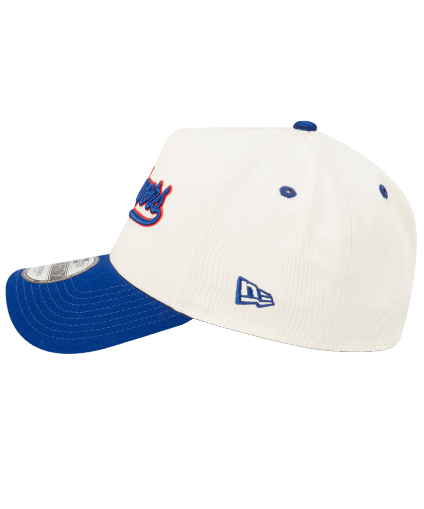 New Era Caps Los Angeles Dodgers New Era MLB Script 9FORTY A-Frame Snapback Hat - Chrome
