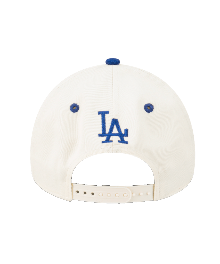 New Era Caps Los Angeles Dodgers New Era MLB Script 9FORTY A-Frame Snapback Hat - Chrome