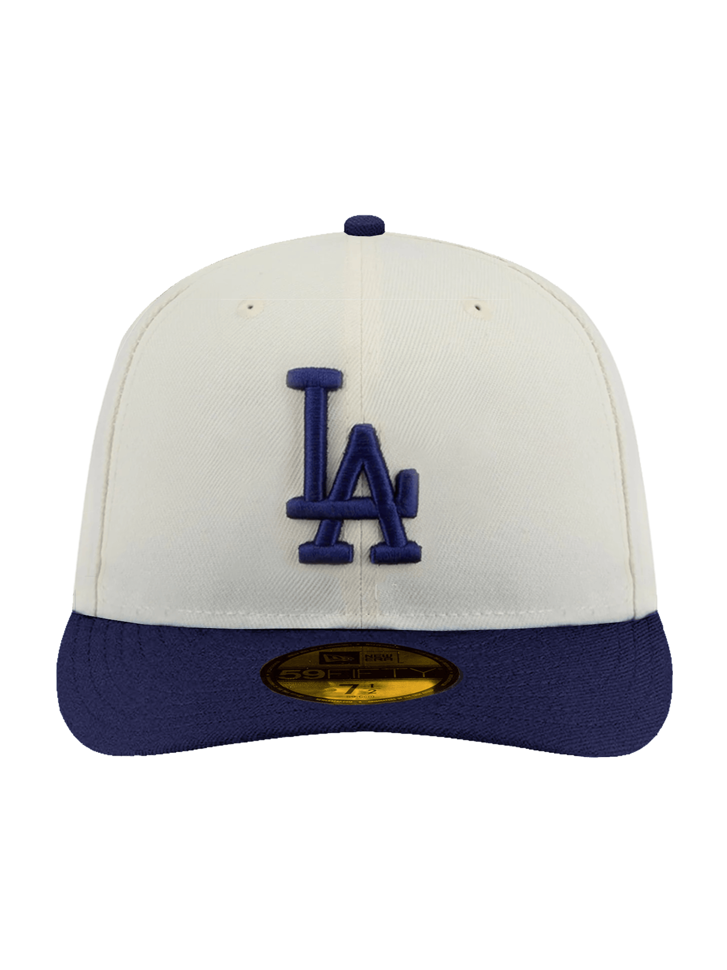 New Era Caps Los Angeles Dodgers New Era MLB Team 2 Tone 59FIFTY Pre-Curved Fitted Hat - Chrome