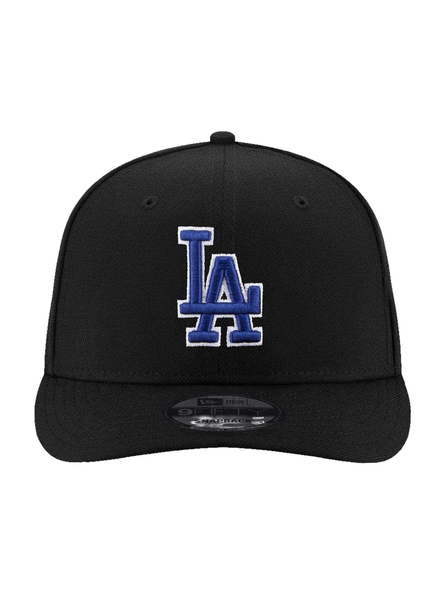 New Era Caps Los Angeles Dodgers New Era MLB Team Outline 9FIFTY Pre-Curved Snapback Hat - Black