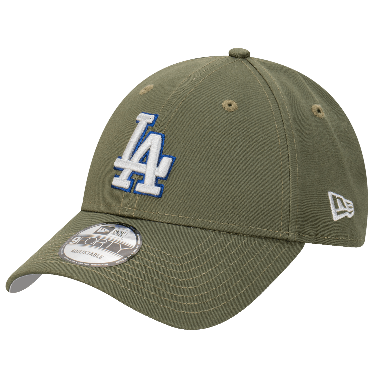 New Era Caps Los Angeles Dodgers New Era NFL Tonal Logo 9FORTY Strapback Hat - Olive