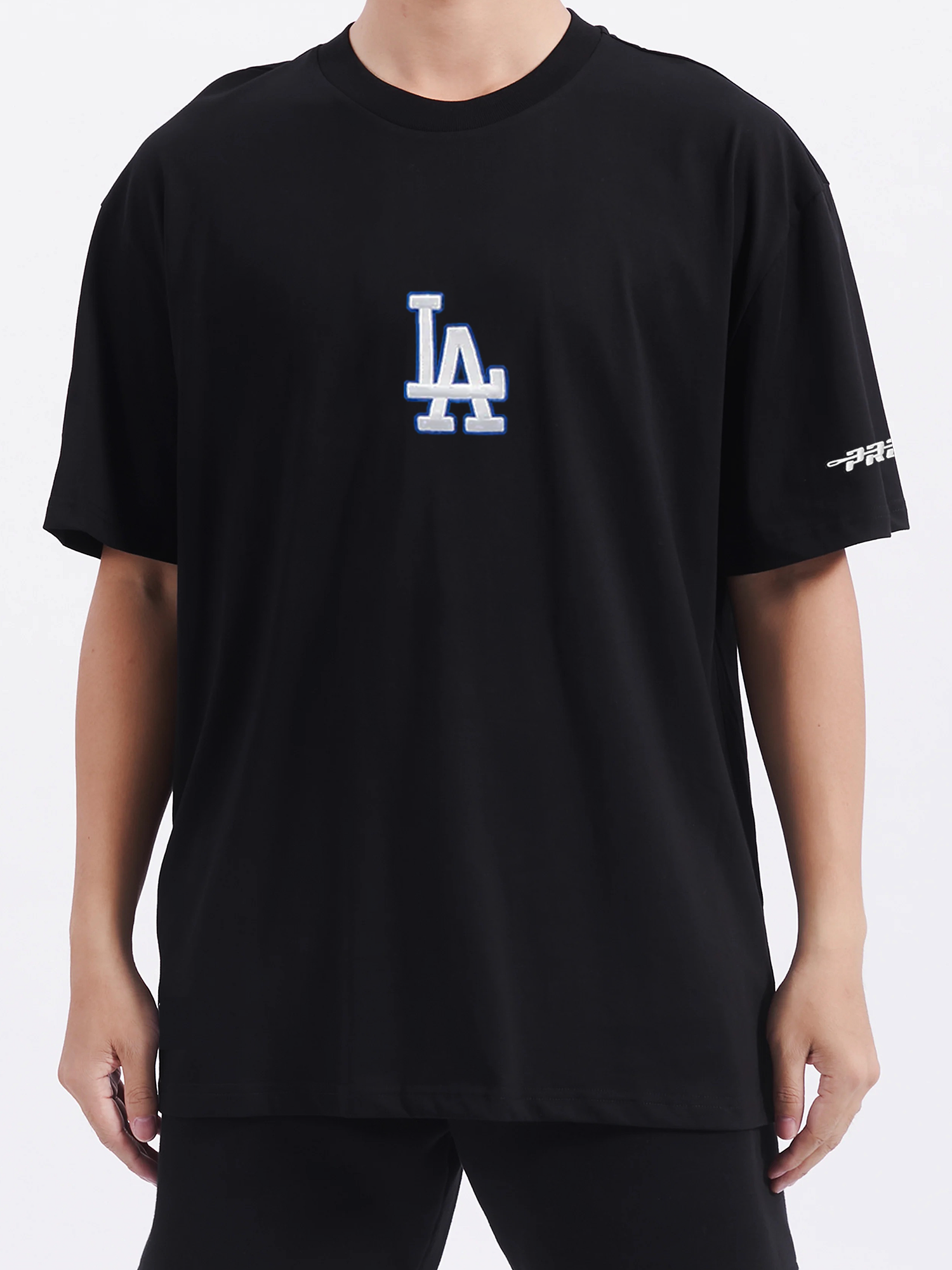 Pro Standard T-Shirts Los Angeles Dodgers Pro Standard MLB Icon Drop Shoulder T-Shirt - Black