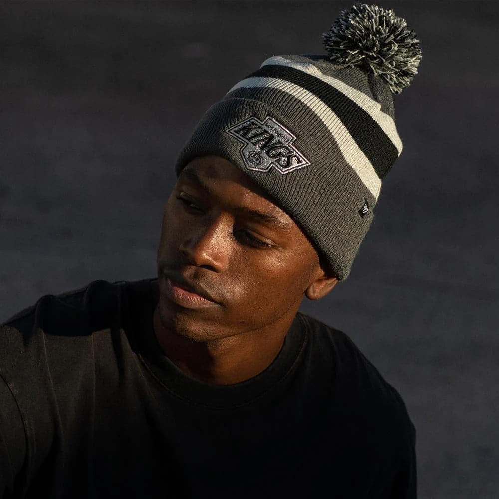 47 Brand Beanies Los Angeles Kings '47 NHL Breakaway Pom Knit Beanie - Charcoal