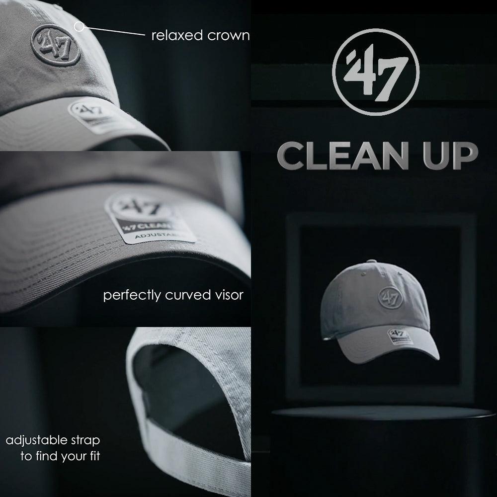 47 Brand Caps Los Angeles Kings '47 NHL Vintage Clean Up Strapback Hat - Black
